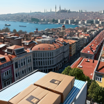 **

Prompt: *Drone delivering a package in a busy Istanbul cityscape. Modern buildings in the background, bustling streets below. Focus on the drone and package. Bright, clear day.*

**